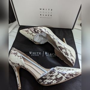 White House Black Market Portia Oat W Black D'orsay heels